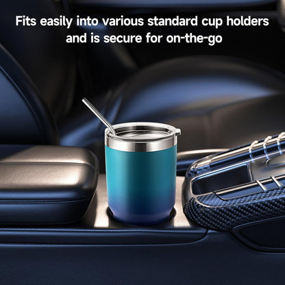 Volhoply 30oz Insulated Tumbler with Lid and Straw, Double Wall Inner & Outer 304 Stainless Steel Coffee Cup, Travel Mug Reusable Thermal Cup for Cold & Hot Drinks (Army Green,1 Pack)