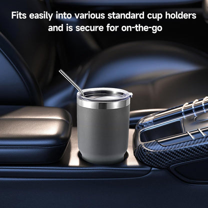 Volhoply 30oz Insulated Tumbler with Lid and Straw, Double Wall Inner & Outer 304 Stainless Steel Coffee Cup, Travel Mug Reusable Thermal Cup for Cold & Hot Drinks (Army Green,1 Pack)