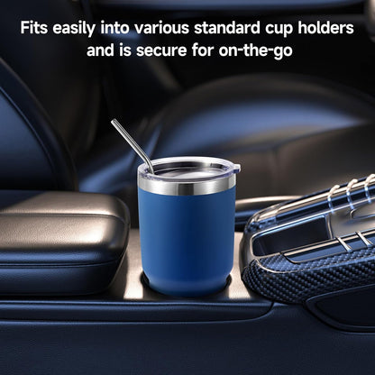 Volhoply 30oz Insulated Tumbler with Lid and Straw, Double Wall Inner & Outer 304 Stainless Steel Coffee Cup, Travel Mug Reusable Thermal Cup for Cold & Hot Drinks (Army Green,1 Pack)