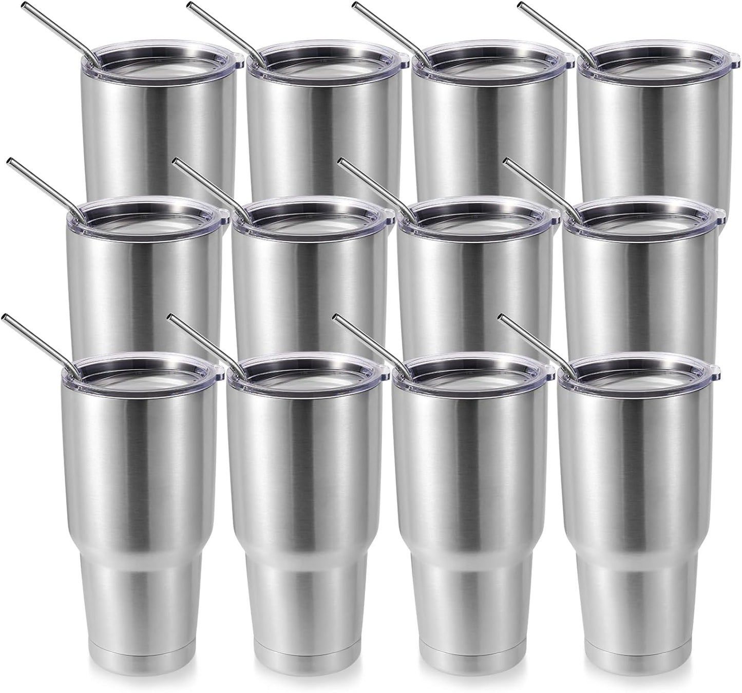 Volhoply 30oz Insulated Tumbler with Lid and Straw, Double Wall Inner & Outer 304 Stainless Steel Coffee Cup, Travel Mug Reusable Thermal Cup for Cold & Hot Drinks (Army Green,1 Pack)