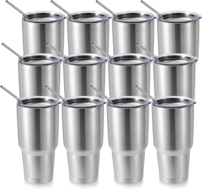 Volhoply 30oz Insulated Tumbler with Lid and Straw, Double Wall Inner & Outer 304 Stainless Steel Coffee Cup, Travel Mug Reusable Thermal Cup for Cold & Hot Drinks (Army Green,1 Pack)