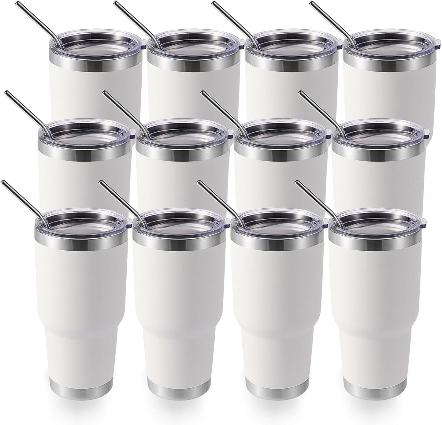 Volhoply 30oz Insulated Tumbler with Lid and Straw, Double Wall Inner & Outer 304 Stainless Steel Coffee Cup, Travel Mug Reusable Thermal Cup for Cold & Hot Drinks (Army Green,1 Pack)
