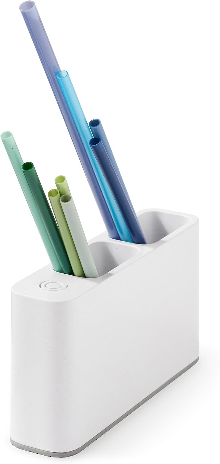 SipStation Straw Holder, 20+ Straw Storage, Cabinet Organizer