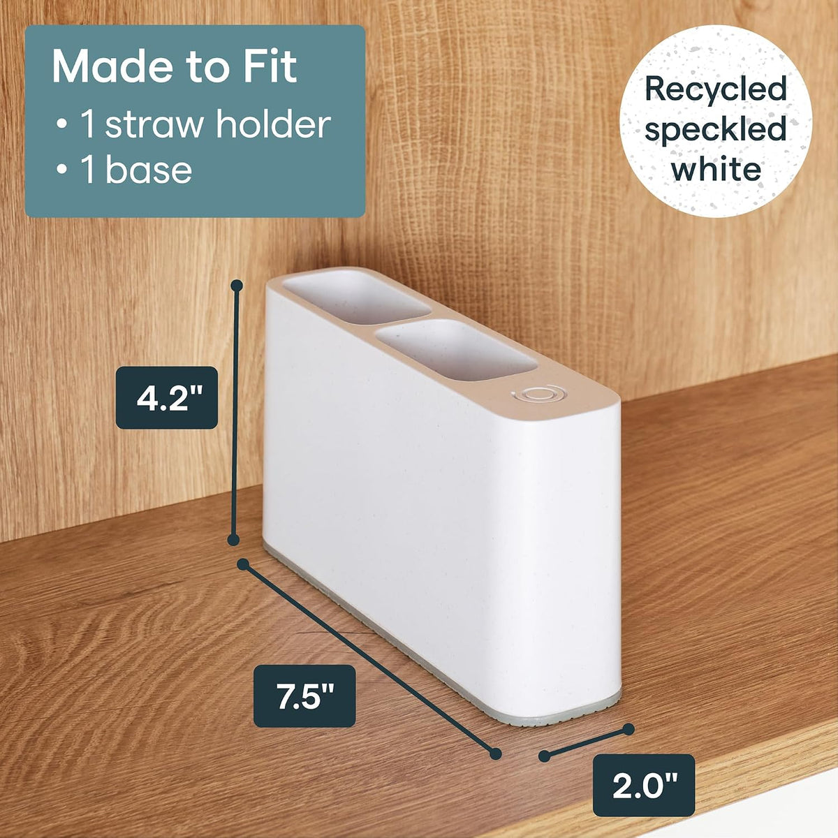 SipStation Straw Holder, 20+ Straw Storage, Cabinet Organizer