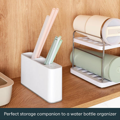 SipStation Straw Holder, 20+ Straw Storage, Cabinet Organizer