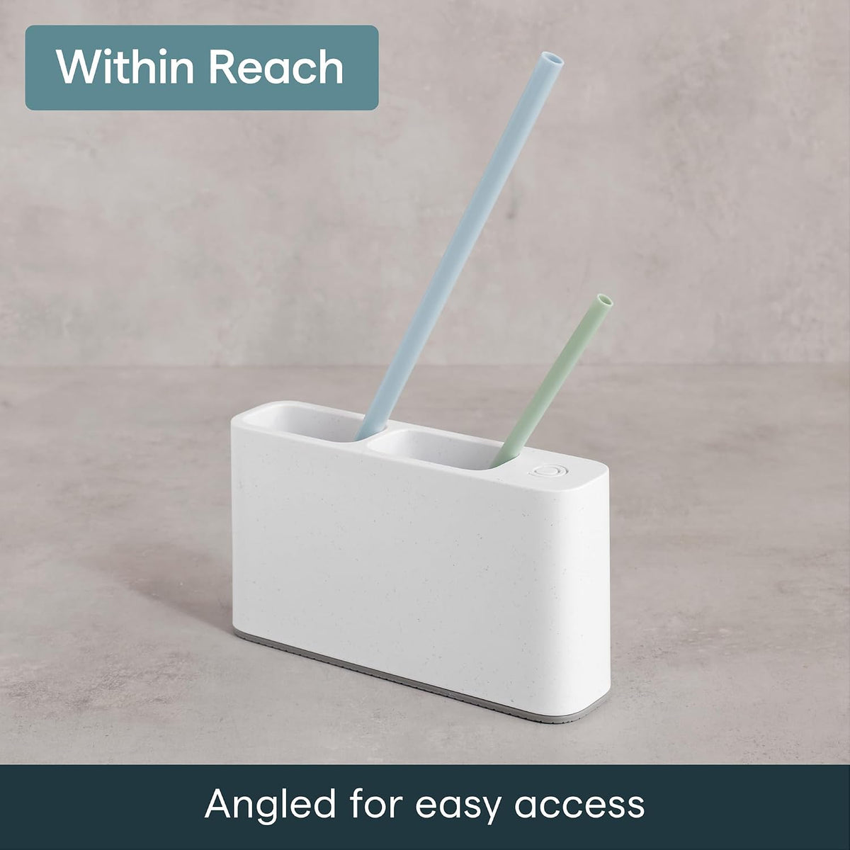 SipStation Straw Holder, 20+ Straw Storage, Cabinet Organizer