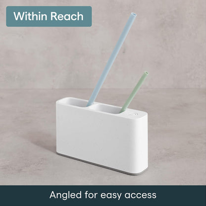 SipStation Straw Holder, 20+ Straw Storage, Cabinet Organizer