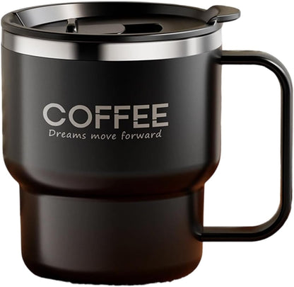 Contemporary Nonrust Steel Thermal Mugs Spill Lid Easy Grips Handle for Daily Commutes Travels Outdoors Camping Mugs
