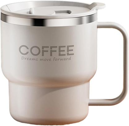 Contemporary Nonrust Steel Thermal Mugs Spill Lid Easy Grips Handle for Daily Commutes Travels Outdoors Camping Mugs