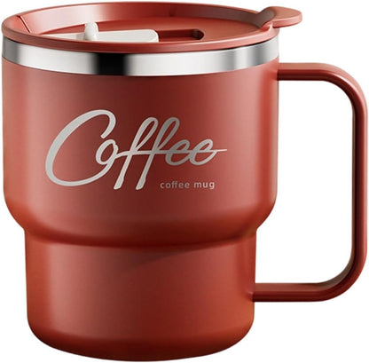 Contemporary Nonrust Steel Thermal Mugs Spill Lid Easy Grips Handle for Daily Commutes Travels Outdoors Camping Mugs