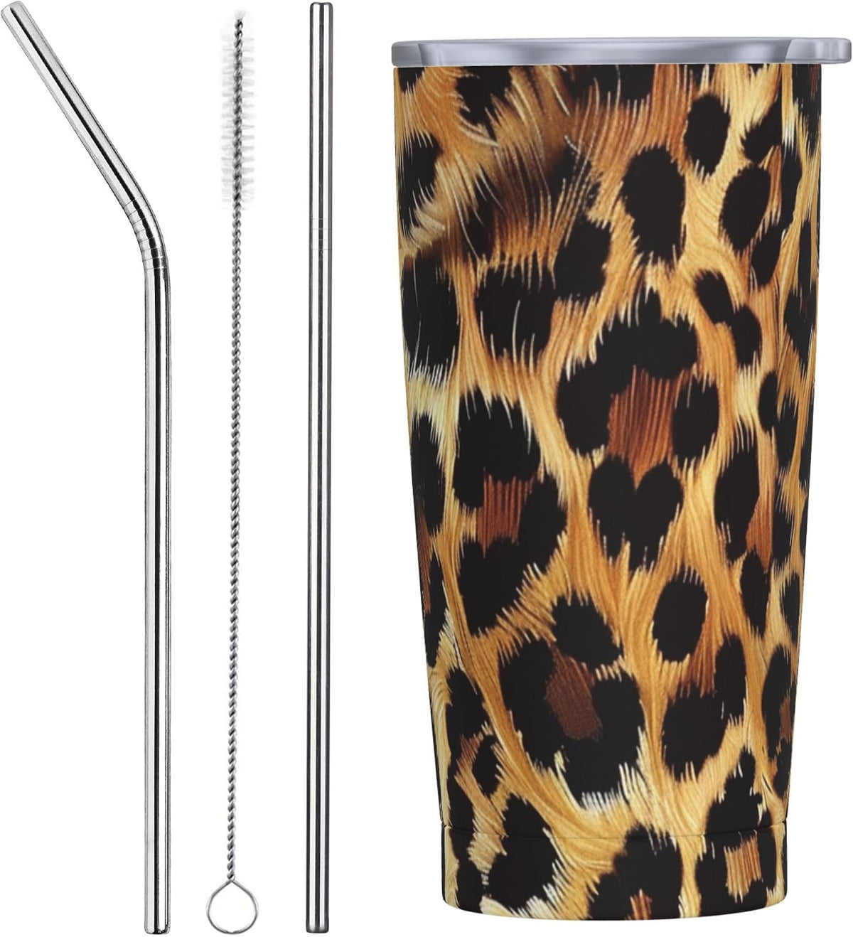 Cat Tumbler with Straw Lid Insulated Travel Coffee Mug 20 OZ Stainless Steel Cup for Outdoor Car Office Kitchen