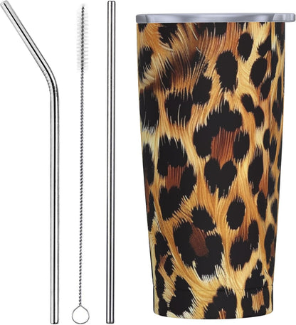 Cat Tumbler with Straw Lid Insulated Travel Coffee Mug 20 OZ Stainless Steel Cup for Outdoor Car Office Kitchen