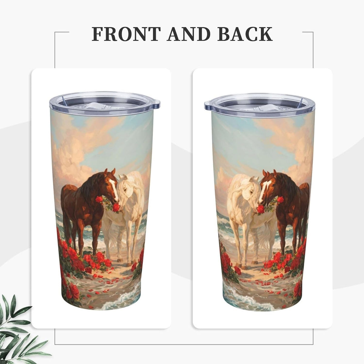 Cat Tumbler with Straw Lid Insulated Travel Coffee Mug 20 OZ Stainless Steel Cup for Outdoor Car Office Kitchen