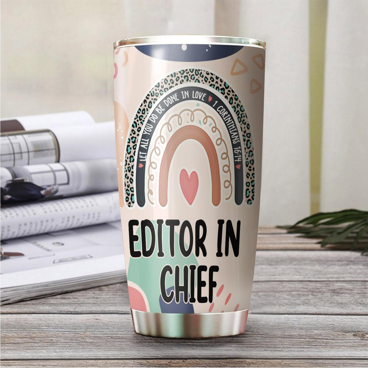 Let All You Do Be Done In Love Postal Clerk Tumbler Stainless Steel 20oz, Office Gifts Women Men Work Friends Coworker, Driking Coffee Cup For Birthday Christmas - Colors A