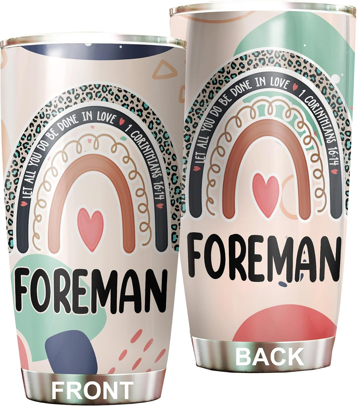 Let All You Do Be Done In Love Postal Clerk Tumbler Stainless Steel 20oz, Office Gifts Women Men Work Friends Coworker, Driking Coffee Cup For Birthday Christmas - Colors A
