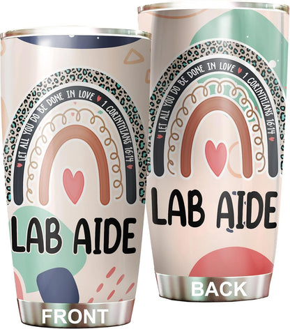 Let All You Do Be Done In Love Postal Clerk Tumbler Stainless Steel 20oz, Office Gifts Women Men Work Friends Coworker, Driking Coffee Cup For Birthday Christmas - Colors A