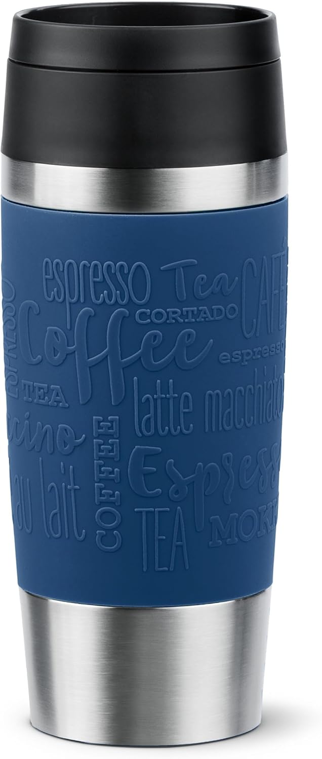 N20203 Travel Mug Classic Insulated Mug 0.36 litres, Comfort Screw Cap, Stainless Steel, 4 Hours Hot and 8 Hours Cold, 100% Leak-Proof, Dishwasher Safe, 360° Drinking Opening, Dark Blue