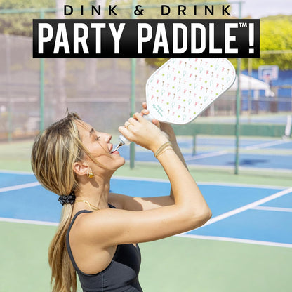 Sip N' Serve Pickleball Paddle Flask (20 oz) - Hidden Alcohol Travel Flask - Funny Liquor Gift – Includes Funnel & Spout