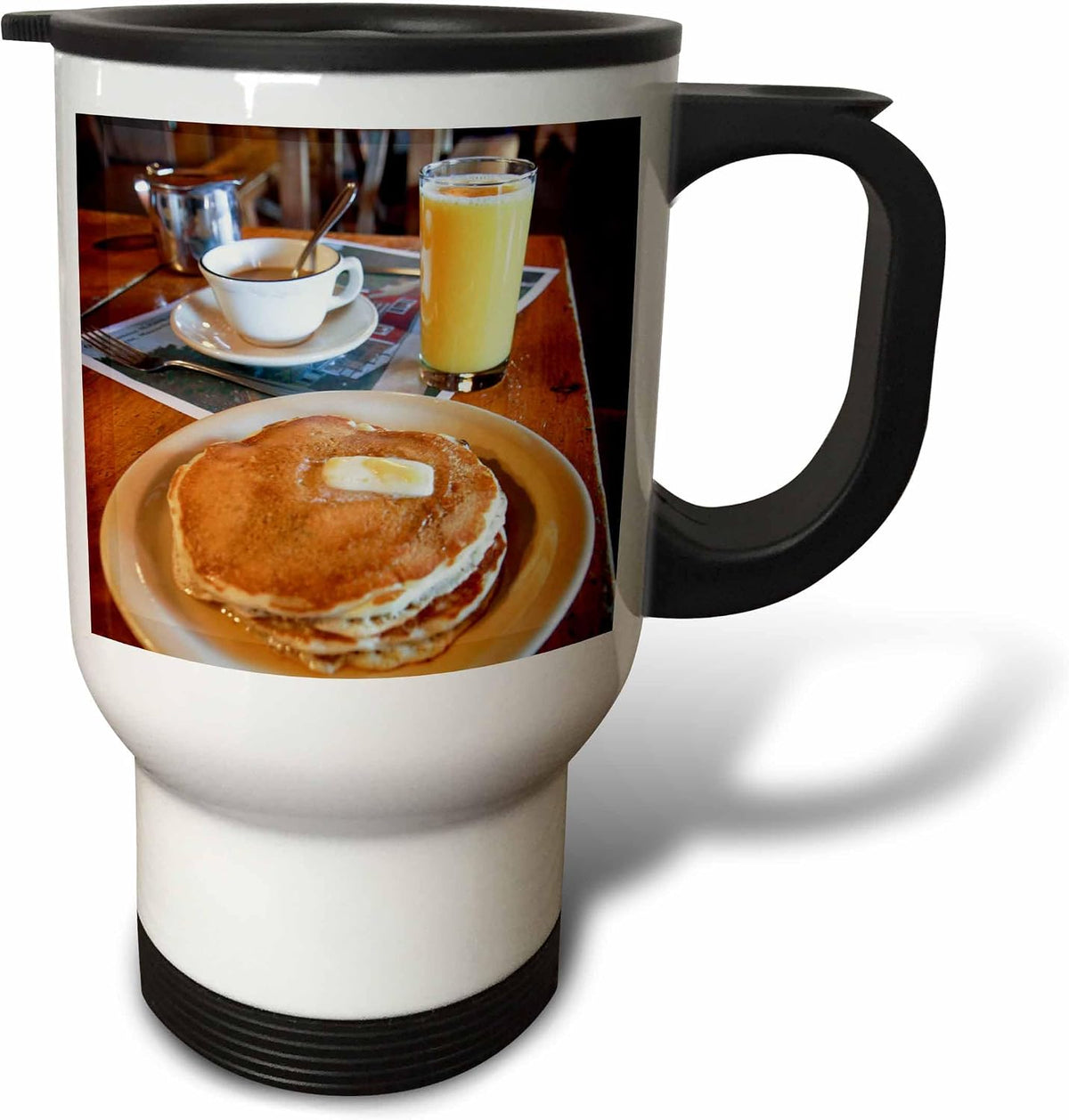 Breakfast of pancakes 14oz Stainless Steel Travel Mug