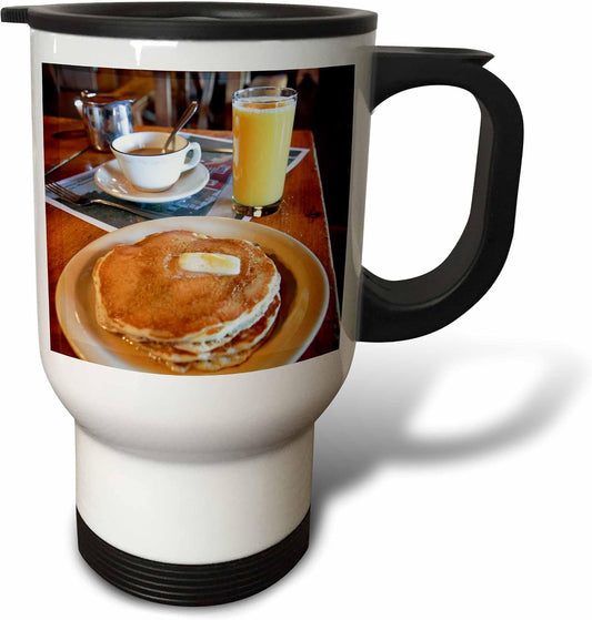 Breakfast of pancakes 14oz Stainless Steel Travel Mug