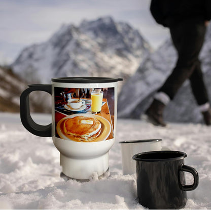 Breakfast of pancakes 14oz Stainless Steel Travel Mug