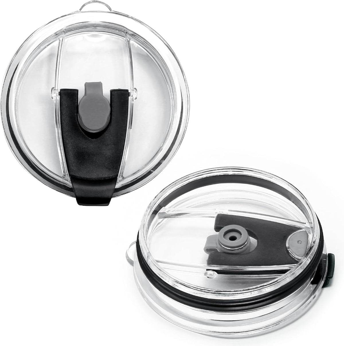 2 Pcs Black 20oz Tumbler Flip Lid