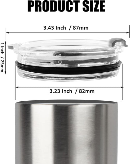 2 Pcs Black 20oz Tumbler Flip Lid
