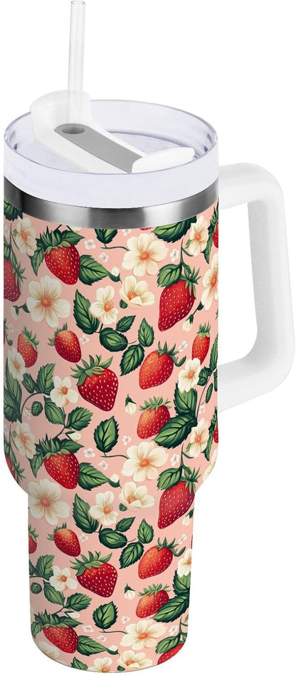 Monkey Face Banana 30 oz Tumbler with Handle and Straw Lid, Insulated Stainless Steel Water Bottle Portable Travel Coffee Tea Mug Cup - Colors C