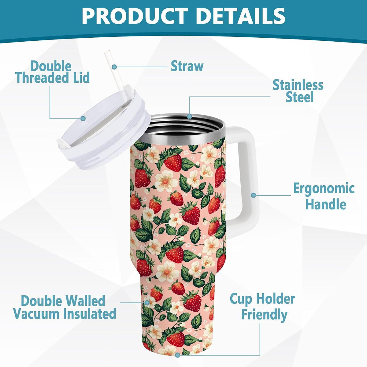 Monkey Face Banana 30 oz Tumbler with Handle and Straw Lid, Insulated Stainless Steel Water Bottle Portable Travel Coffee Tea Mug Cup - Colors C