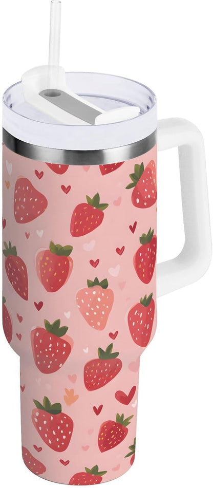 Monkey Face Banana 30 oz Tumbler with Handle and Straw Lid, Insulated Stainless Steel Water Bottle Portable Travel Coffee Tea Mug Cup - Colors C