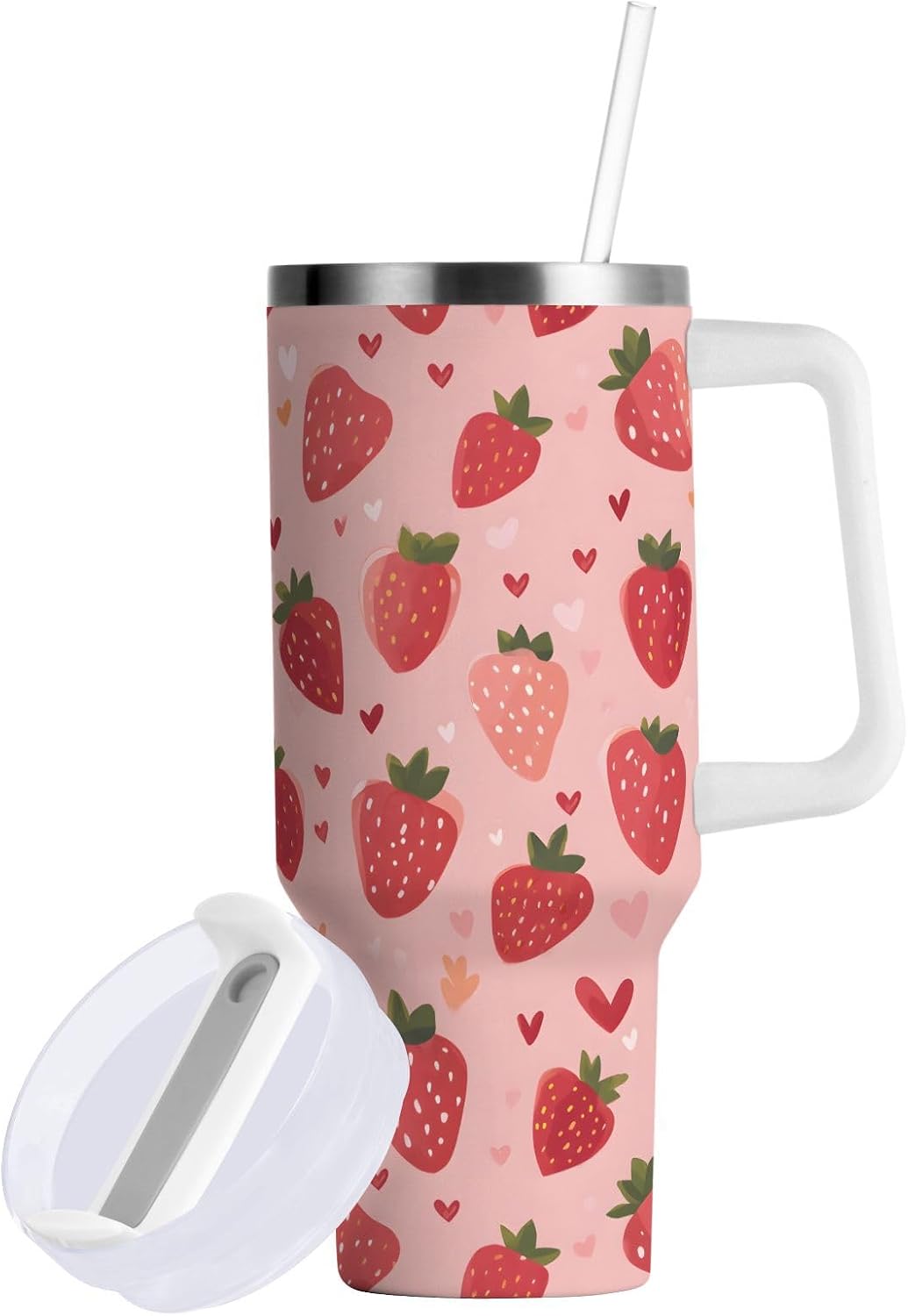 Monkey Face Banana 30 oz Tumbler with Handle and Straw Lid, Insulated Stainless Steel Water Bottle Portable Travel Coffee Tea Mug Cup - Colors C