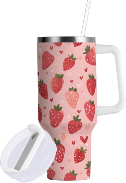 Monkey Face Banana 30 oz Tumbler with Handle and Straw Lid, Insulated Stainless Steel Water Bottle Portable Travel Coffee Tea Mug Cup - Colors C