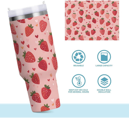 Monkey Face Banana 30 oz Tumbler with Handle and Straw Lid, Insulated Stainless Steel Water Bottle Portable Travel Coffee Tea Mug Cup - Colors C