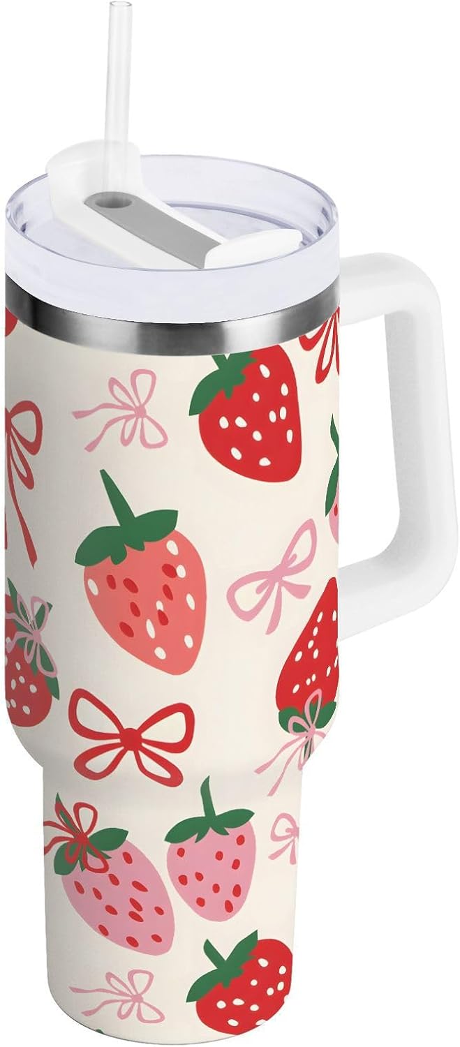 Monkey Face Banana 30 oz Tumbler with Handle and Straw Lid, Insulated Stainless Steel Water Bottle Portable Travel Coffee Tea Mug Cup - Colors C