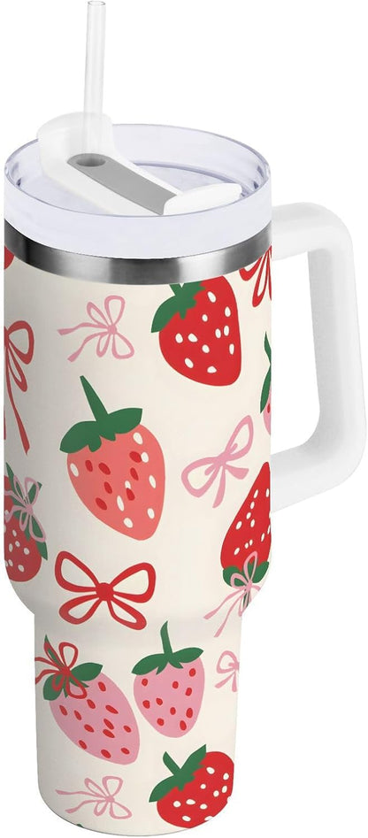 Monkey Face Banana 30 oz Tumbler with Handle and Straw Lid, Insulated Stainless Steel Water Bottle Portable Travel Coffee Tea Mug Cup - Colors C