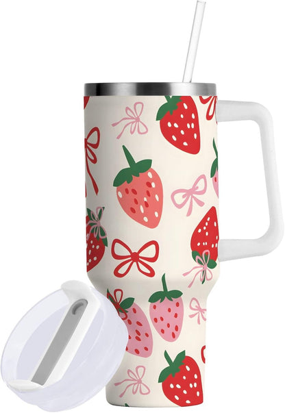 Monkey Face Banana 30 oz Tumbler with Handle and Straw Lid, Insulated Stainless Steel Water Bottle Portable Travel Coffee Tea Mug Cup - Colors C
