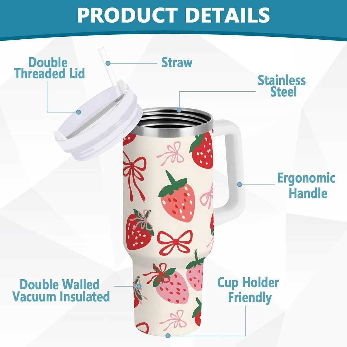 Monkey Face Banana 30 oz Tumbler with Handle and Straw Lid, Insulated Stainless Steel Water Bottle Portable Travel Coffee Tea Mug Cup - Colors C
