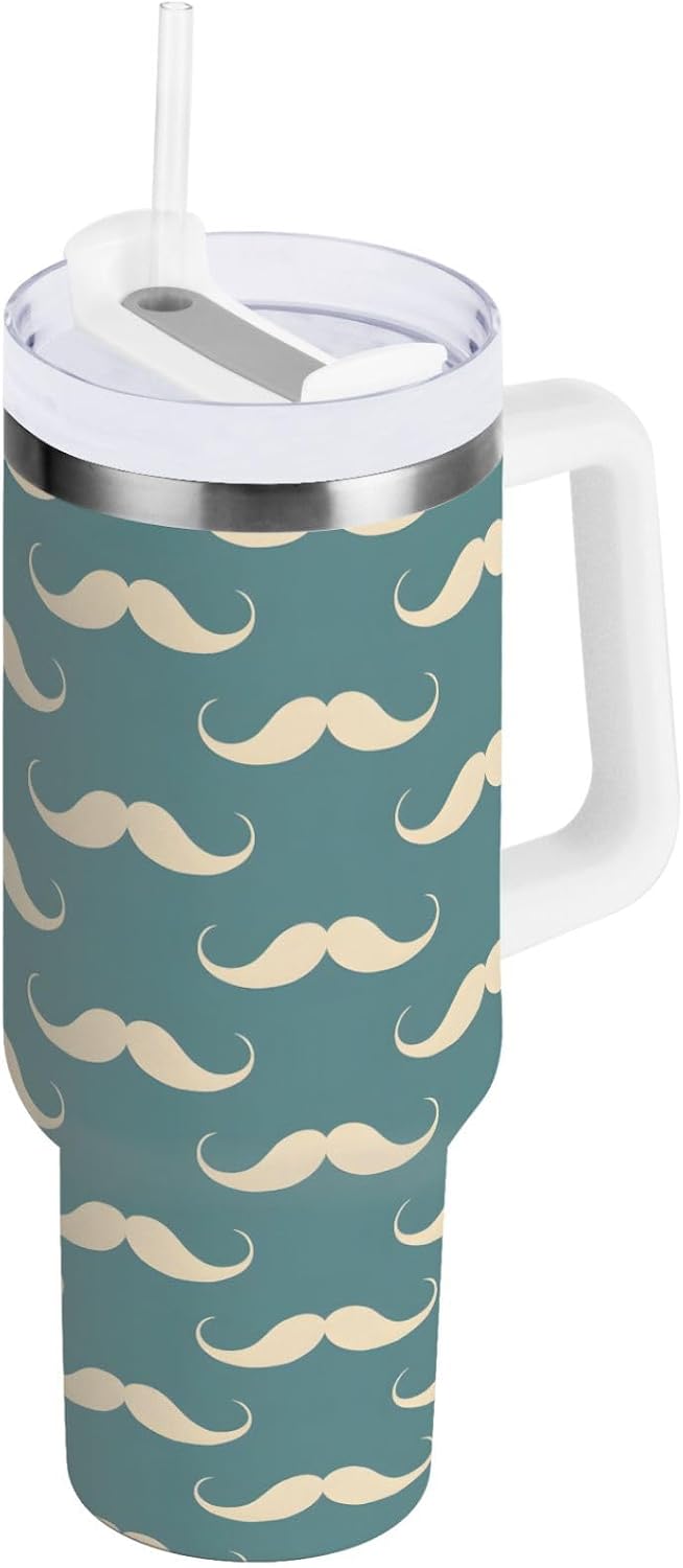 Monkey Face Banana 30 oz Tumbler with Handle and Straw Lid, Insulated Stainless Steel Water Bottle Portable Travel Coffee Tea Mug Cup - Colors C