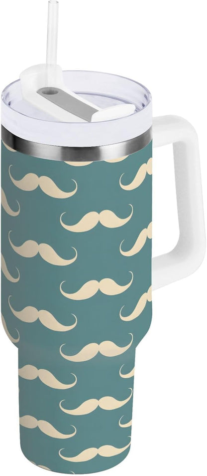Monkey Face Banana 30 oz Tumbler with Handle and Straw Lid, Insulated Stainless Steel Water Bottle Portable Travel Coffee Tea Mug Cup - Colors C