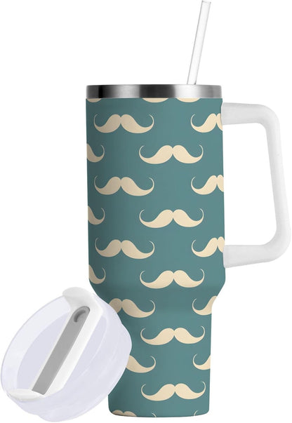 Monkey Face Banana 30 oz Tumbler with Handle and Straw Lid, Insulated Stainless Steel Water Bottle Portable Travel Coffee Tea Mug Cup - Colors C