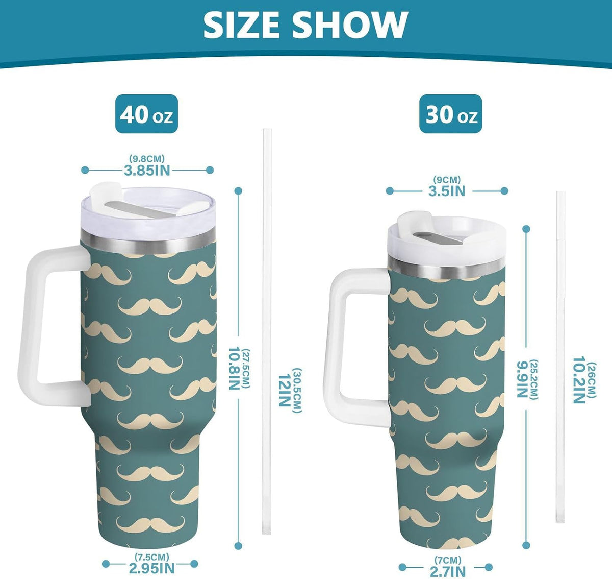 Monkey Face Banana 30 oz Tumbler with Handle and Straw Lid, Insulated Stainless Steel Water Bottle Portable Travel Coffee Tea Mug Cup - Colors C