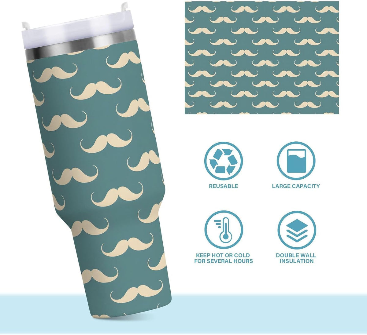 Monkey Face Banana 30 oz Tumbler with Handle and Straw Lid, Insulated Stainless Steel Water Bottle Portable Travel Coffee Tea Mug Cup - Colors C