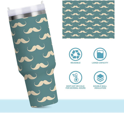 Monkey Face Banana 30 oz Tumbler with Handle and Straw Lid, Insulated Stainless Steel Water Bottle Portable Travel Coffee Tea Mug Cup - Colors C