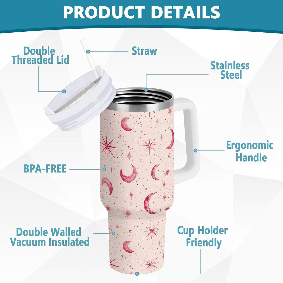 Monkey Face Banana 30 oz Tumbler with Handle and Straw Lid, Insulated Stainless Steel Water Bottle Portable Travel Coffee Tea Mug Cup - Colors C