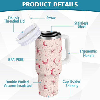 Monkey Face Banana 30 oz Tumbler with Handle and Straw Lid, Insulated Stainless Steel Water Bottle Portable Travel Coffee Tea Mug Cup - Colors C