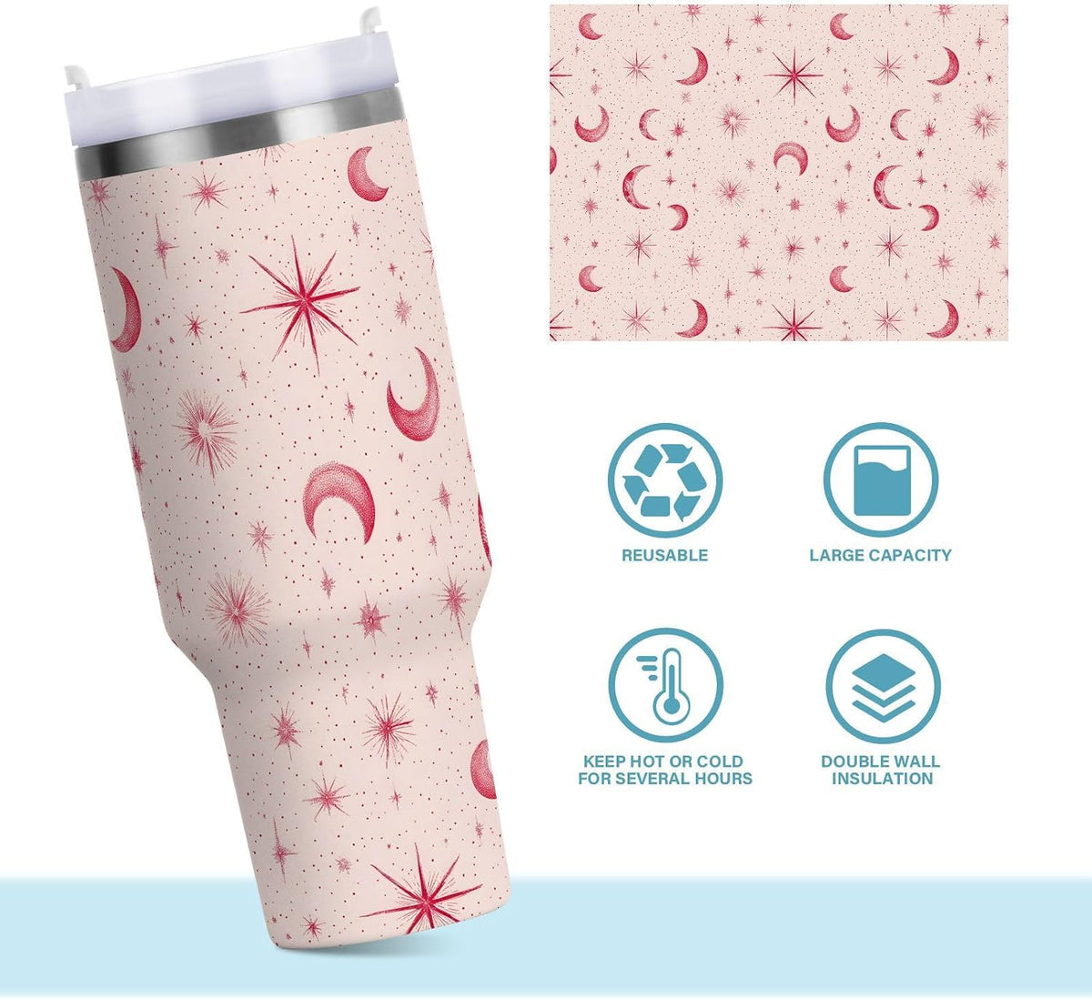 Monkey Face Banana 30 oz Tumbler with Handle and Straw Lid, Insulated Stainless Steel Water Bottle Portable Travel Coffee Tea Mug Cup - Colors C