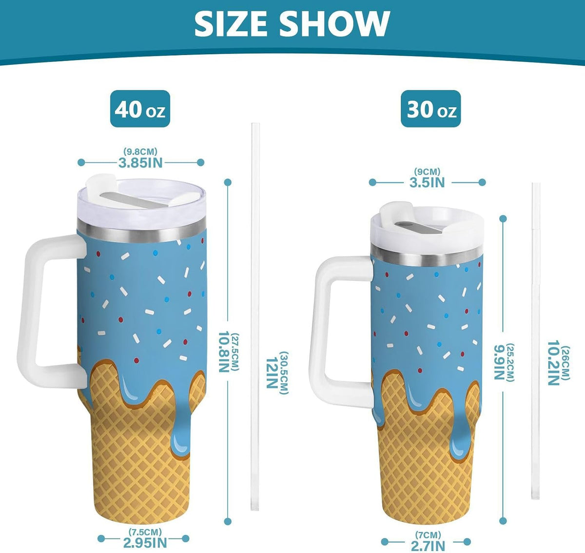 Monkey Face Banana 30 oz Tumbler with Handle and Straw Lid, Insulated Stainless Steel Water Bottle Portable Travel Coffee Tea Mug Cup - Colors C