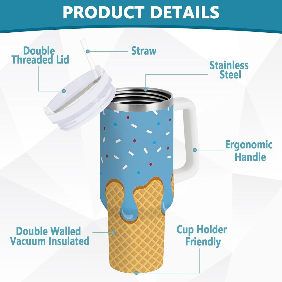 Monkey Face Banana 30 oz Tumbler with Handle and Straw Lid, Insulated Stainless Steel Water Bottle Portable Travel Coffee Tea Mug Cup - Colors C