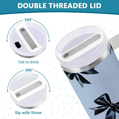 Monkey Face Banana 30 oz Tumbler with Handle and Straw Lid, Insulated Stainless Steel Water Bottle Portable Travel Coffee Tea Mug Cup - Colors C
