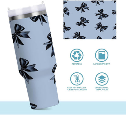 Monkey Face Banana 30 oz Tumbler with Handle and Straw Lid, Insulated Stainless Steel Water Bottle Portable Travel Coffee Tea Mug Cup - Colors C